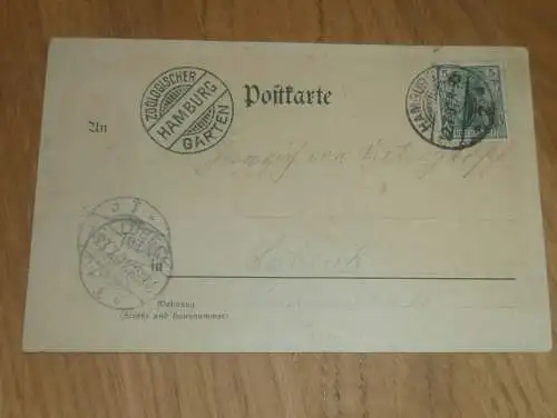 alte AK - Hamburg , 1901 , Eulenburg , Zoologischer Garten , Stempel !!!
