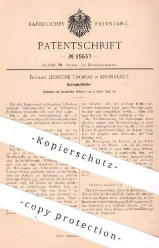 original Patent - Leontine Thomas , Kronstadt 1895 , Schwammhalter | Tafel , Schultafel , Kreidetafel , Schule , Schwamm