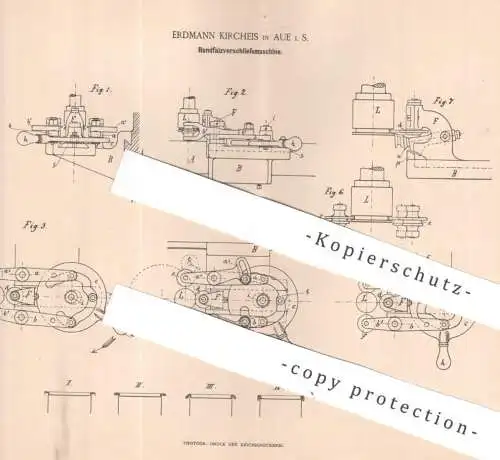 original Patent - Erdmann Kircheis , Aue i. S. , 1895 , Rundfalzverschließmaschine | Falzen , Metall , Falzmaschine !!