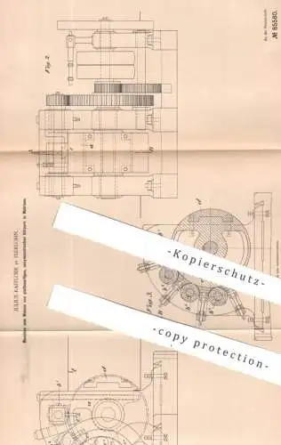 original Patent - Julius Raffloer , Iserlohn , 1895 , Walzen von Körpern in Matrizen | Walzwerk , Walze , Metall , Eisen