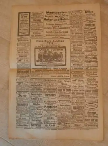 Greifswalder Zeitung , 24.04.1918, Greifswald in Mecklenburg , Pommern , Rügen , viel Reklame !!!