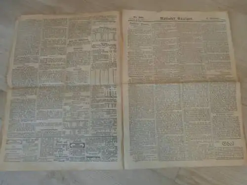 alte Zeitung , Rostocker Anzeiger , 10.12.1914 , Rostock in Mecklenburg , Angriffe in Polen , viel Reklame / Werbung !!!