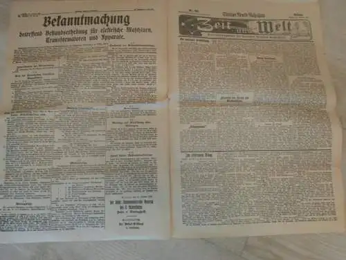 alte Zeitung: Stettiner Neueste Nachrichten , 15.10.1915 , Stettin in Pommern , Krieg ,viel Reklame / Werbung !!!