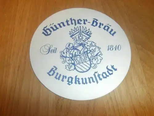 alter Bierdeckel , Brauerei Burgkunstadt , Günther Bräu , Bier , rar !!!