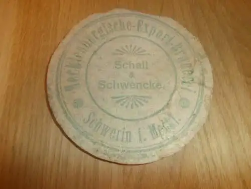 alter Bierdeckel , Brauerei Schall & Schwencke in Schwerin i.M. , Bier , rar , Mecklenburg !!!