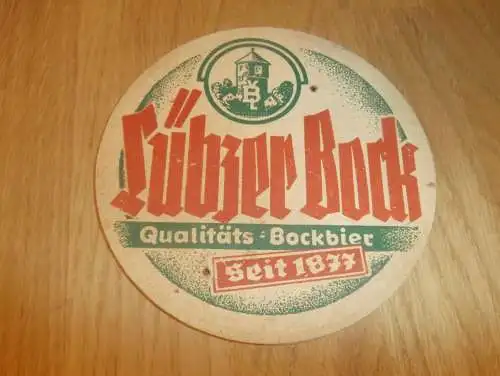 alter Bierdeckel , Brauerei Lübz , Lübzer Bock , Bier , rar !!!