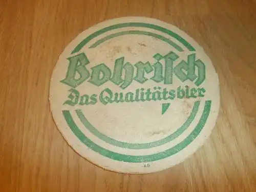 alter Bierdeckel , Bohrisch Brauerei Stettin , Bier , rar , Pommern !!!