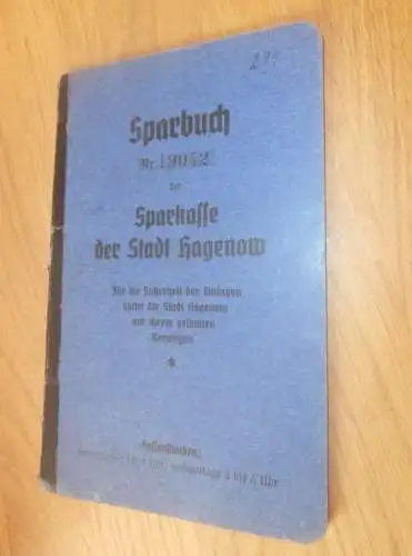 altes Sparbuch Hagenow , 1940 - 1945 , Wilhelm Schwarz in Hagenow i. Mecklenburg , Sparkasse , Bank !!