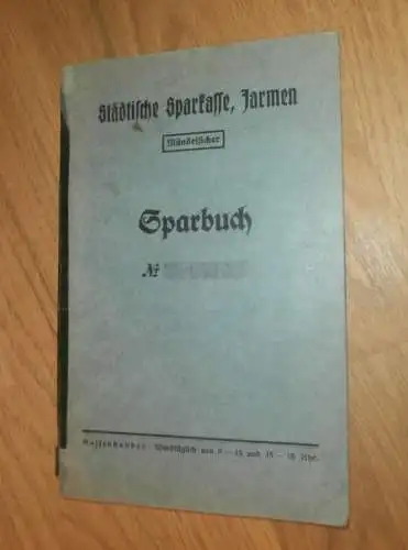 altes Sparbuch Jarmen , 1932 - 1946 , Hermann Fritz in Jarmen i. Mecklenburg , Sparkasse , Bank !!