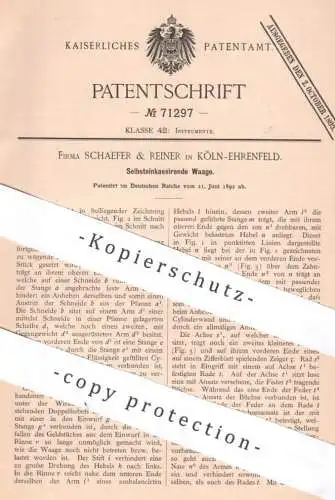 original Patent - Fa. Schaefer & Reiner , Köln / Ehrenfeld | 1892 | Selbsteinkassierende Waage | Automat , Waagen !!