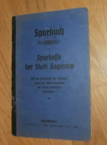 altes Sparbuch Hagenow , 1940-44 , Hans Wilhelm Schwarz in Hagenow i. Mecklenburg Sparkasse , Bank