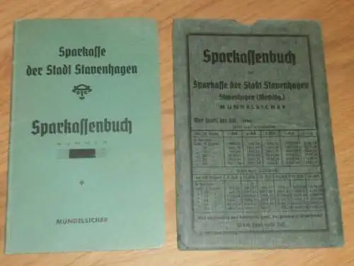 altes Sparbuch Stavenhagen , 1942 - 1945 , Hilde Wölpf in Stavenhagen i. Mecklenburg , Sparkasse , Bank !!!