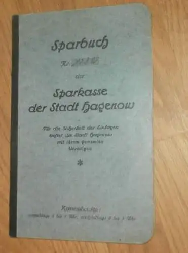 altes Sparbuch Hagenow , 1934 - 1944 , Anna Clement in Hagenow i. Mecklenburg , Sparkasse , Bank !!!