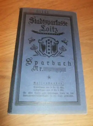 altes Sparbuch Loitz / Grimmen ,1942 - 1944, Kurt Lange in Loitz i. Mecklenburg , Sparkasse , Bank !!!