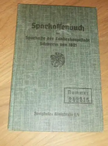 altes Sparbuch Schwerin ,1939 - 1945, Meta Wilk geb. Taetow in Schwerin i. Mecklenburg , Sparkasse , Bank !!!