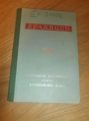 altes Sparbuch ,1944 - 1950 , Anna Mahnke in Boizenburg i. Mecklenburg , Sparkasse , Bank !!!