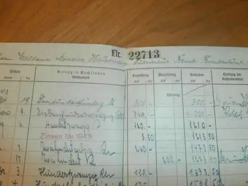 altes Sparbuch ,1943 - 1949 , Ludwigslust , Hauptmann Waldemar Nowarre , Mecklenburg , Sparkasse , Bank !!!