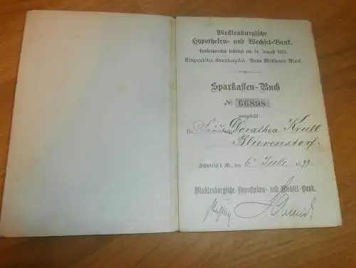 altes Sparbuch ,1899 - 1922 , D. Krull in Blievenstorf b. Ludwigslust / Parchim , Sparkasse , Bank !!!