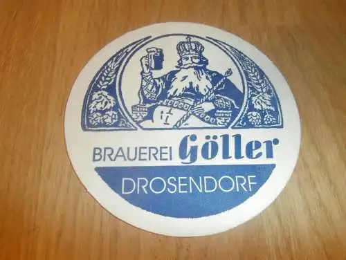 Brauerei Göller in Drosendorf , Achat Holzbau , Bier , alter Bierdeckel , rar !!!