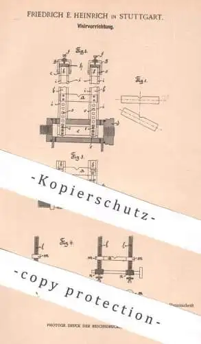 original Patent - Friedrich E. Heinrich , Stuttgart , 1899 , Visiervorrichtung | Visier | Zahnräder , Kettenantrieb !