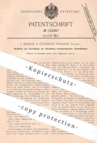 original Patent - L. Kessler , Clermont - Ferrand , Frankreich , 1900 , hochkonzentrierte Schwefelsäure | Säure , Chemie