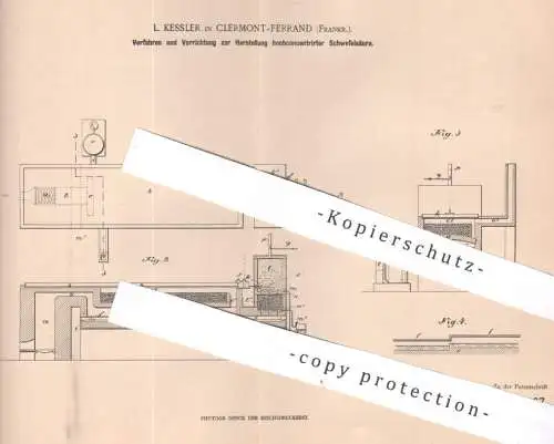 original Patent - L. Kessler , Clermont - Ferrand , Frankreich , 1900 , hochkonzentrierte Schwefelsäure | Säure , Chemie