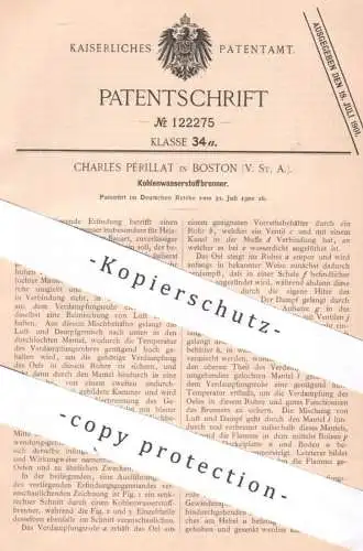 original Patent - Charles Périllat , Boston , USA , 1900 , Kohlenwasserstoffbrenner | Brenner | Heizung , Heizen !!