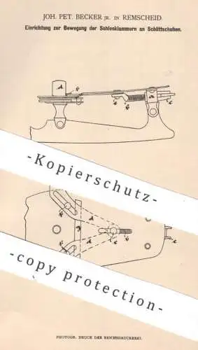 original Patent - Joh. Pet. Becker , Remscheid , 1884 , Sohlenkammern an Schlittschuh | Schlittschuhe , Schuhe , Schuh