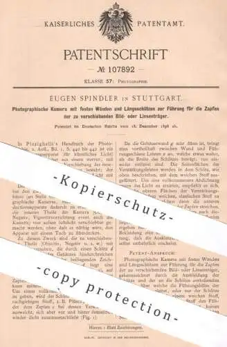 original Patent - Eugen Spindler , Stuttgart , 1898 , Photographische Kamera | Fotograf Photography Camera Fotografie