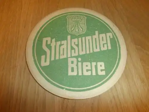 Stralsunder Biere , Brauerei Stralsund , Bier , alter Bierdeckel , rar , Mecklenburg !!!