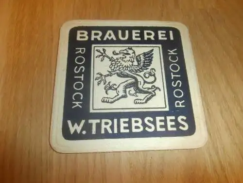 Brauerei Triebsees ,  Rostock , Bier , alter Bierdeckel , rar !!!