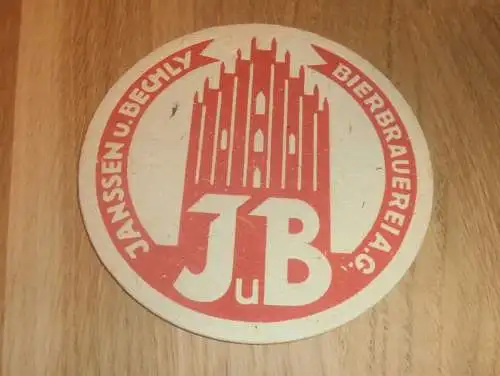 Brauerei Janssen & Bechly , Neubrandenburg , alter Bierdeckel , rar !!!