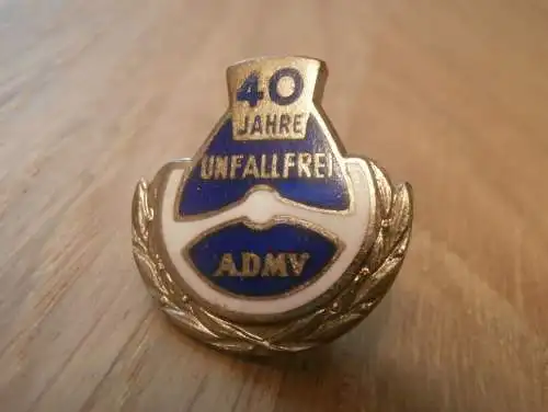 ADMV 40 Jahre unfallfrei  Abzeichen , Badge , Pin , Sport , Motorsport , Rennsport  !!!