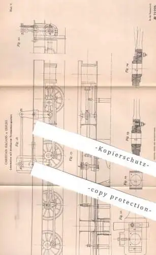 original Patent - Christian Hagans , Erfurt , 1892 , Lokomotive mit Treibachsengestell | Lok , Zug , Eisenbahn , Bahn