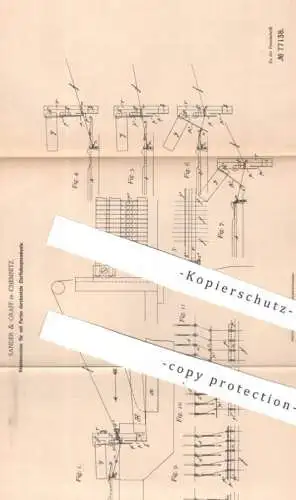 original Patent - Sander & Graff , Chemnitz , 1894 , Häkelmaschine | Perlen , Nähen , Nähmaschine , Schneiderei , Häkeln