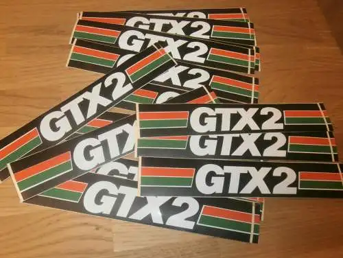 14 Stück Castrol GTX2 , alte Aufkleber Sammlung , 80er Jahre , Sticker / Decal / Autocollant !!!