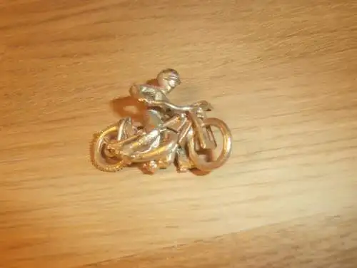 Modell Speedway aus Metall / Messing (?) , 50er Jahre? vergoldet, Jawa , Modelle , Motorsport , Rennsport !! ca. 38x30mm