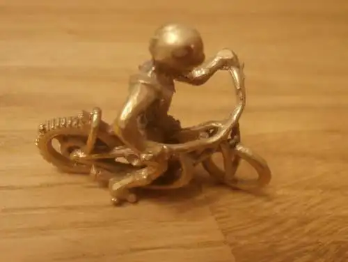 Modell Speedway aus Metall / Messing (?) , 50er Jahre? vergoldet, Jawa , Modelle , Motorsport , Rennsport !! ca. 38x30mm