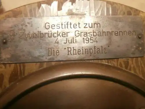 alte Kienzle Uhr ,Siegerpreis zum 5. Grasbahnrennen Zweibrücken 4.Juli 1954 , Grasbahn , Speedway , Motorsport Rennsport
