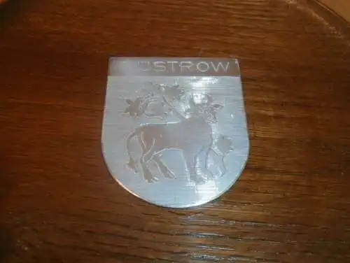 alte Schale Güstrow mit Wappen , Speedway , ADMV , DDR , Motorsport , Rennsport !!