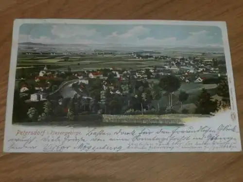 alte AK - Petersdorf / Piechowice im Riesengebirge , 1902 , Ansichtskarte !!!