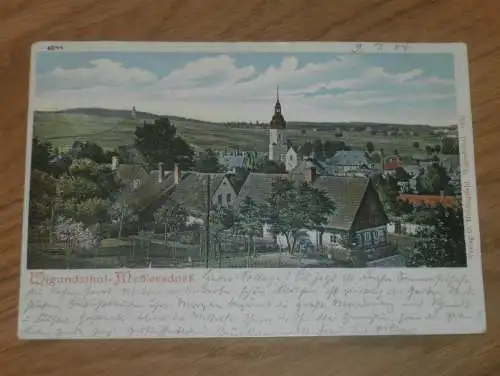 alte AK - Wigandsthal / Pobiedna - Meffersdorf , 1904 , Ansichtskarte !!!