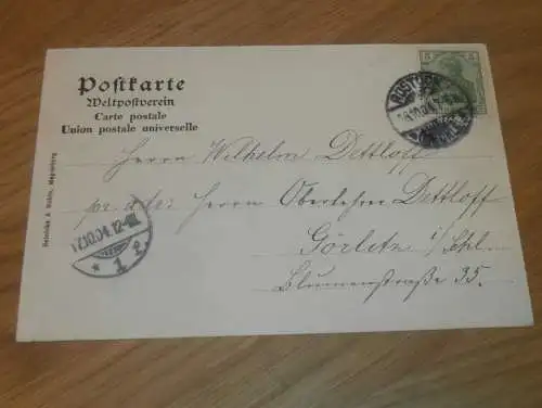 alte AK - Rostock , 1904 , beim Mühlenthor , Ansichtskarte !!!
