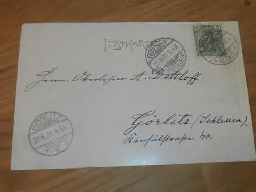 alte AK - Rostock , 1901 , Denkmal von Friedrich Franz III. , Ansichtskarte !!!