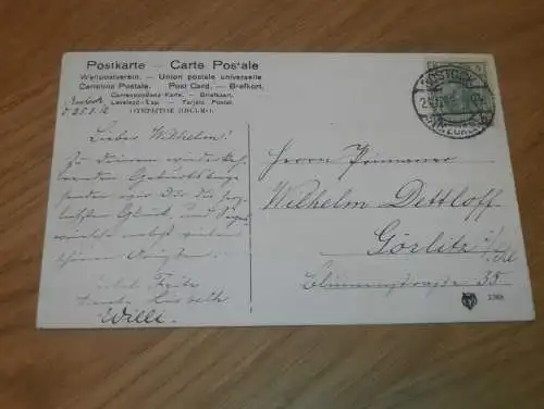 alte AK - Rostock , 1912 , Partie am Mühlenthor , Ansichtskarte !!!