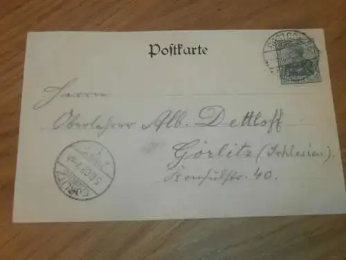 alte AK - Rostock , 1902 , Fischerbruch mit Kirche , Ansichtskarte !!!