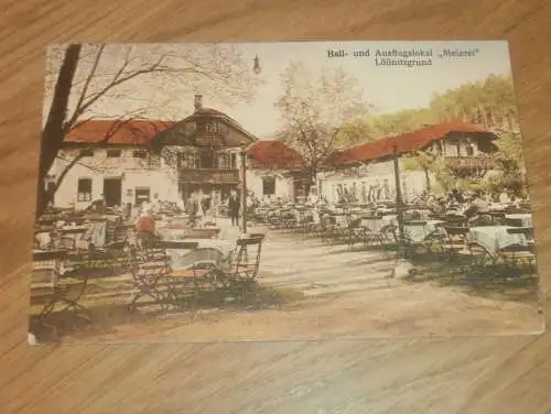 alte AK - Lokal und Meierei Lößnitz , ca. 1925 , b. Kötzschenbroda , Restaurant !!!