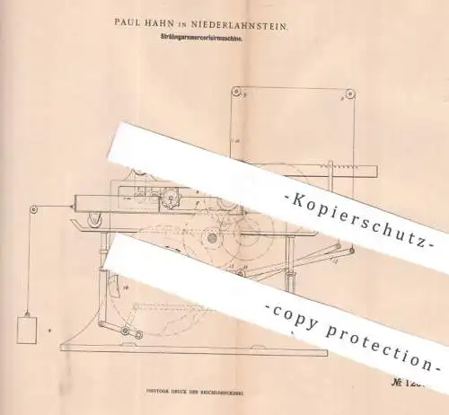 original Patent - Paul Hahn , Niederlahnstein , 1900 , Strähngarnmercerisiermaschine | Garn Mercerisiermaschine | Wolle