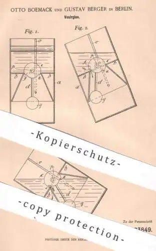 original Patent - Otto Boemack , Gustav Berger , Berlin , 1900 , Vexierglas | geformtes Glas , Trinkglas , Gläser !!