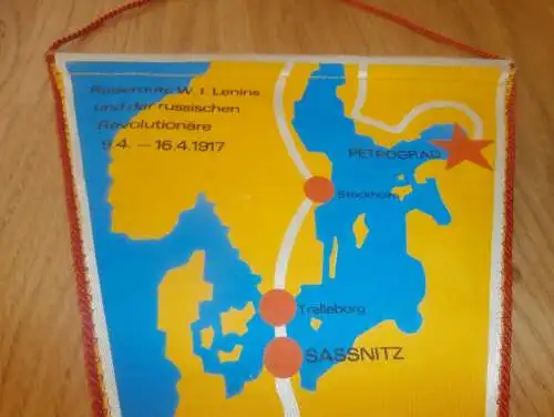 DDR Wimpel Lenin Gedenkstätte Sassnitz Rügen !!!